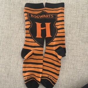 Harry Potter Hogwarts Black and Orange Striped Socks